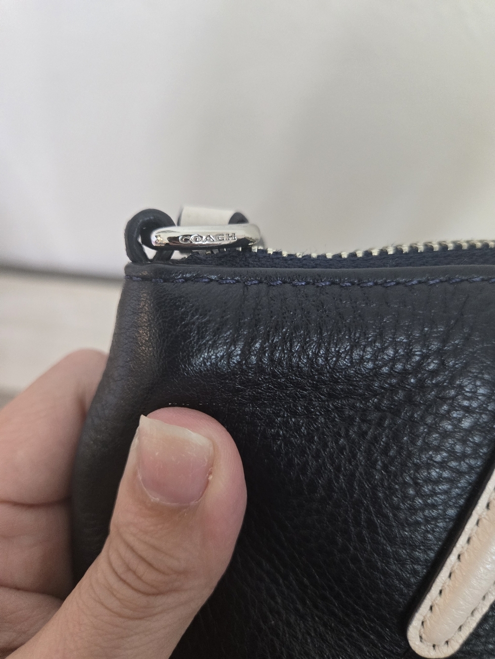 Coach Mini Kelsey Satchel in Navy Pebbled Leather F59853 - Picture 8 of 16